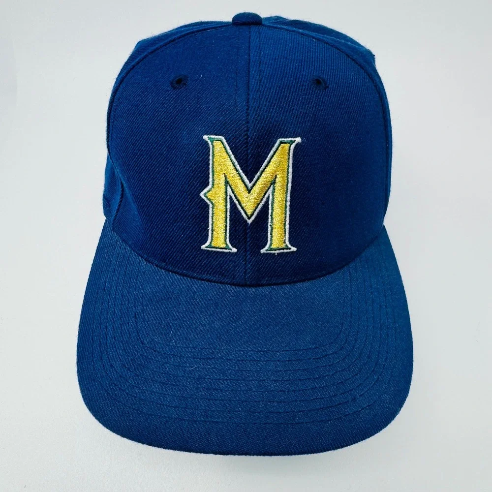 VTG Milwaukee Brewers‎ MLB Baseball Cap Snapback Blue M Logo Sports Specialties